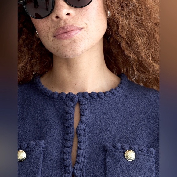 NWT J.Crew Odette Lady Jacket In Cotton Blend Boucle - Picture 3 of 5